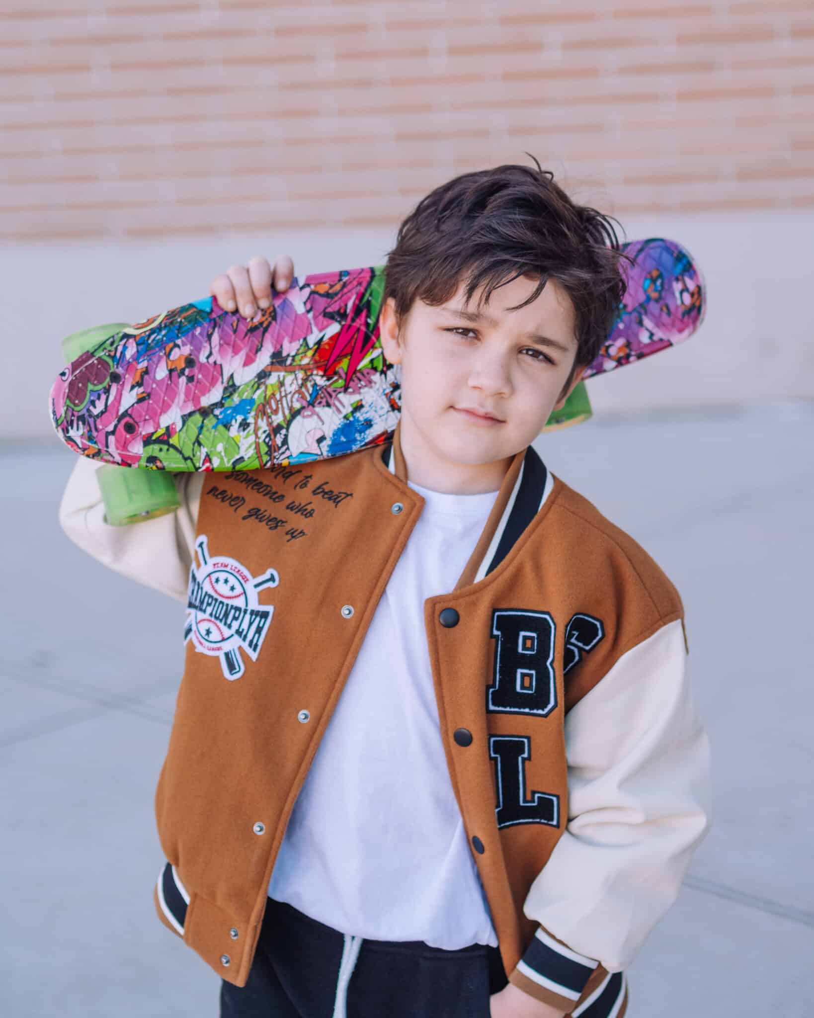 Foto temática de skater infantil