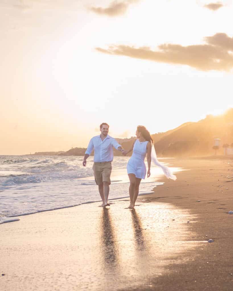 Foto de preboda en la playa